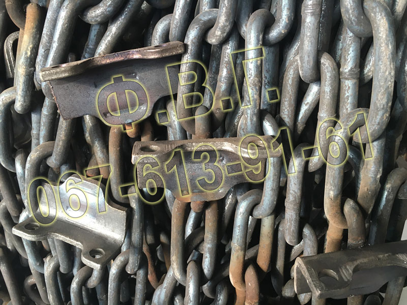 Ланцюг якірний транспортера ТСГ-160А з кронштейном.
