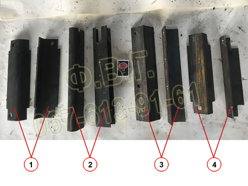 Скребки транспортерів ТСГ-2Б;ТСГ-3Б;ТСГ-160А;ТСГ-160Б.(в комплекті).
