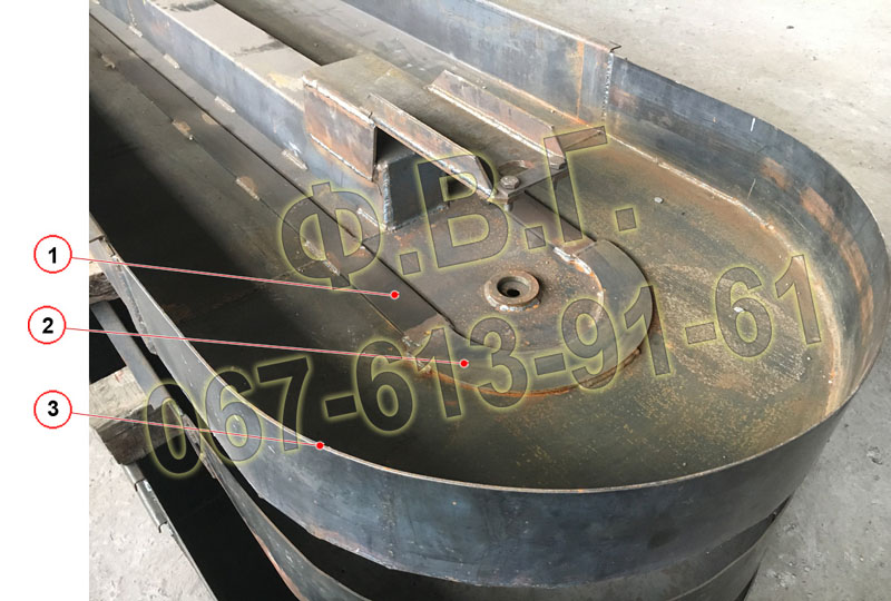  Корито ТСГ-похила частина, транспортер в корито
