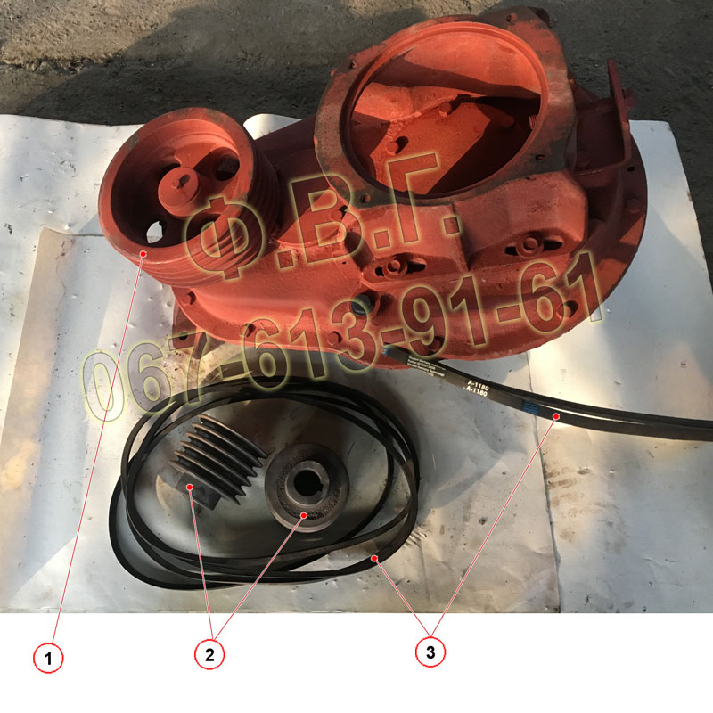 Редуктор горизонтального транспортера (ТСН) ТСГ (великий) на ременній передачі.
