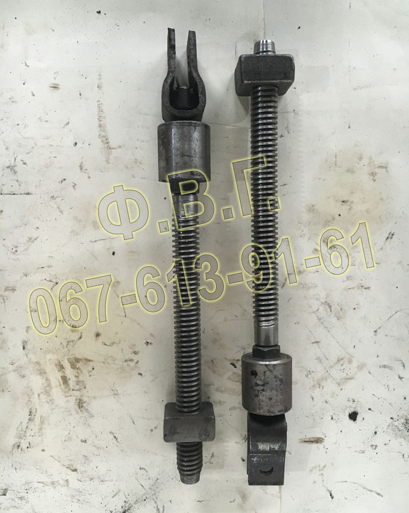 Пристрій натяжний установки УСГ(повзуна) в зборі(гвинт+гайка+скоба+упорний підшипник 8205).
