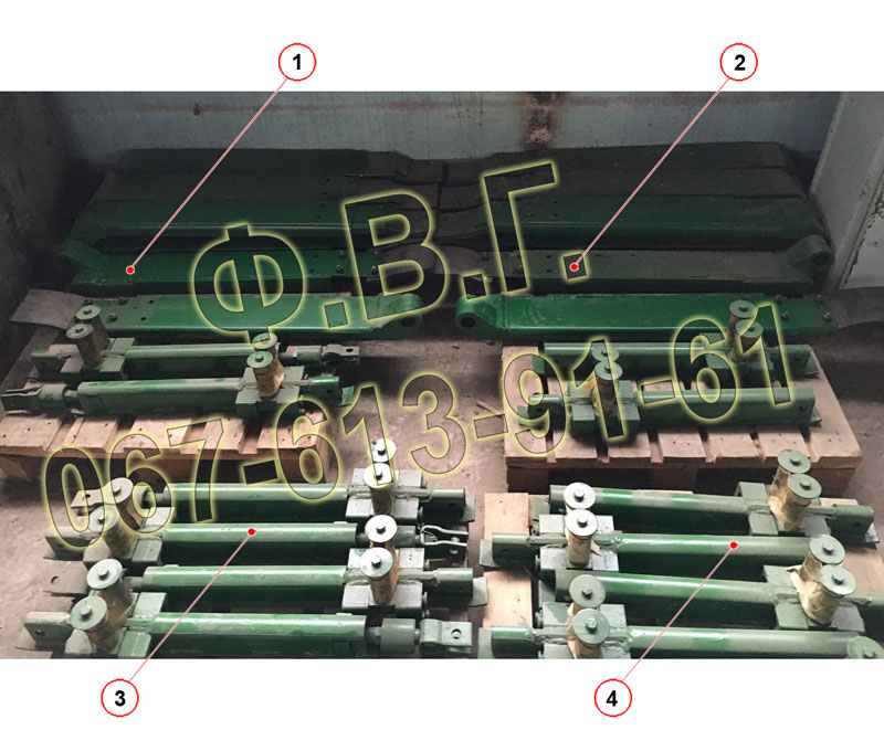 Скребки та повзуни установки УСГ.
