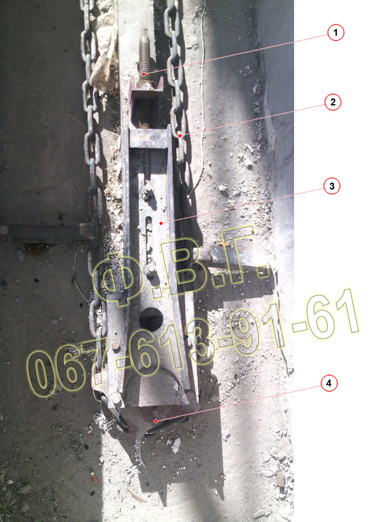 Пристрій натяжний транспортера ТПГ-36.
